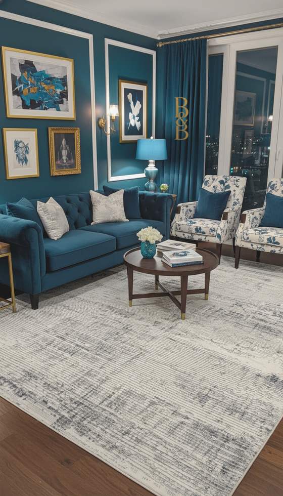 Tapete Mediterrâneo — Navy Grey